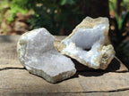 Natural Blue Lace Agate Geodes and Vug Specimens x 24 From Nsanje, Malawi