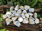 Natural Blue Lace Agate Geodes and Vug Specimens x 24 From Nsanje, Malawi