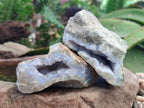 Natural Blue Lace Agate Geodes and Vug Specimens x 24 From Nsanje, Malawi