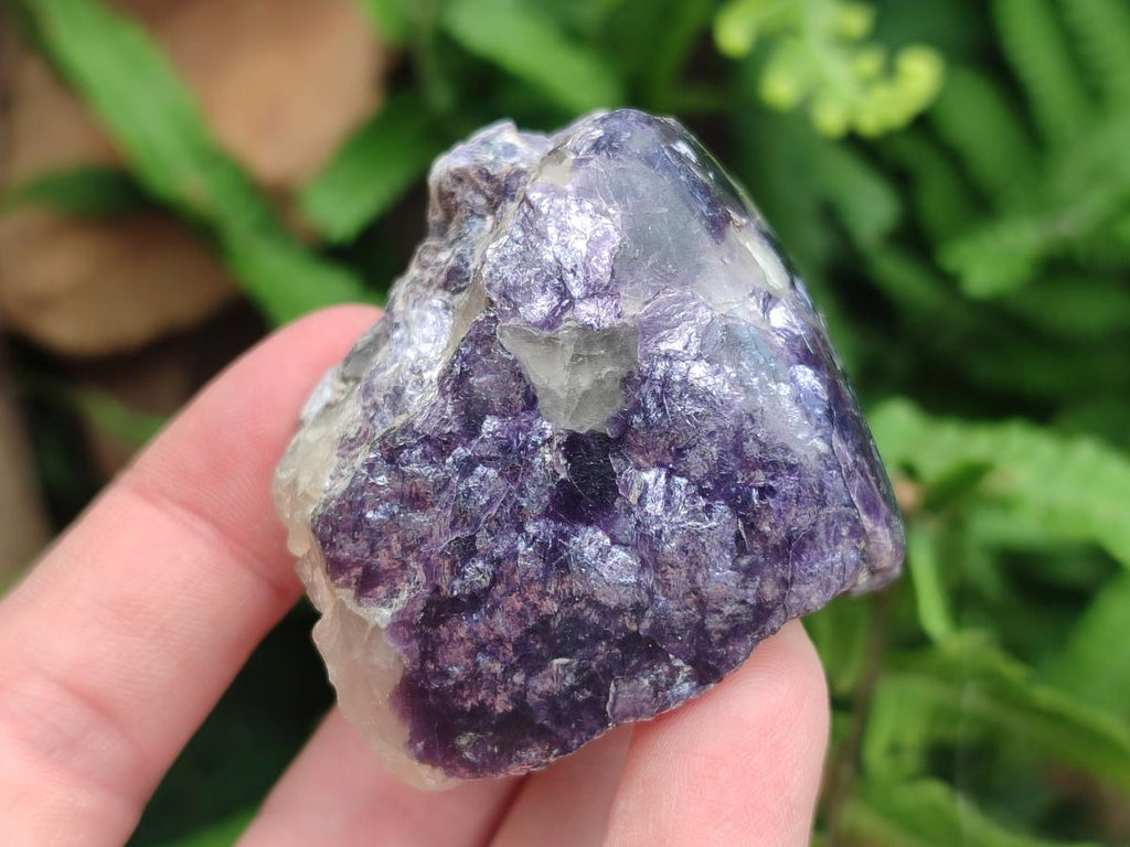 Polished One Side Silver Leaf Lepidolite Domed Nodules x 24 From Zimbabwe