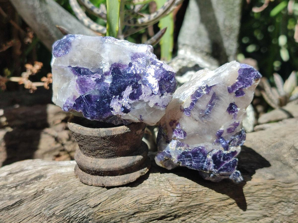 Polished One Side Silver Leaf Lepidolite Domed Nodules x 24 From Zimbabwe