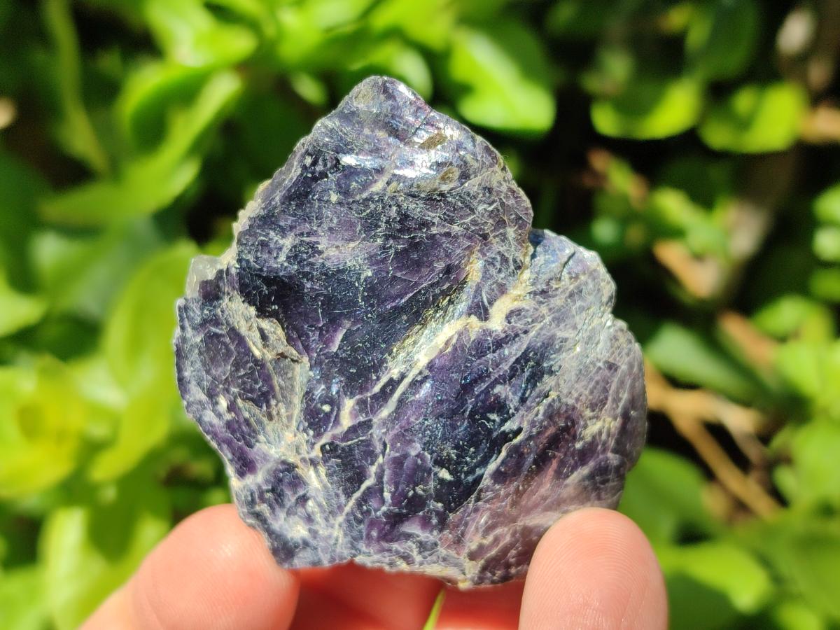 Polished One Side Silver Leaf Lepidolite Domed Nodules x 24 From Zimbabwe