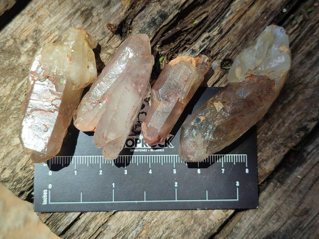 Natural Red Hematoid Quartz Single Crystals x 70 From Karoi, Zimbabwe - Toprock Gemstones and Minerals 