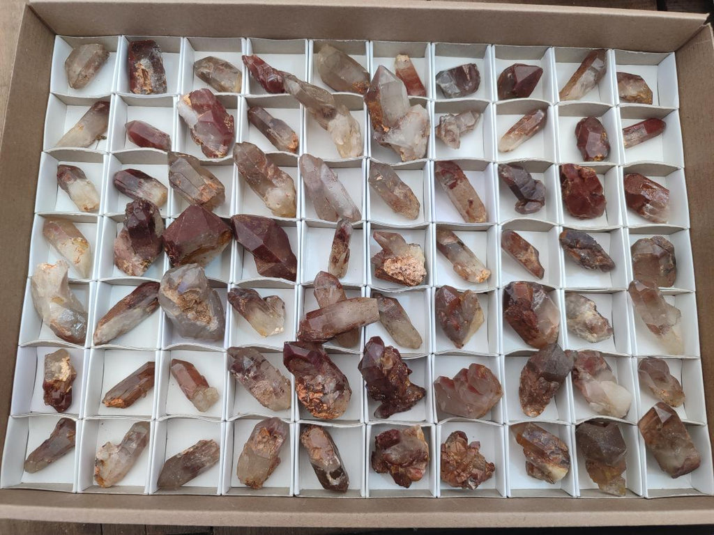 Natural Red Hematoid Quartz Single Crystals x 70 From Karoi, Zimbabwe - Toprock Gemstones and Minerals 