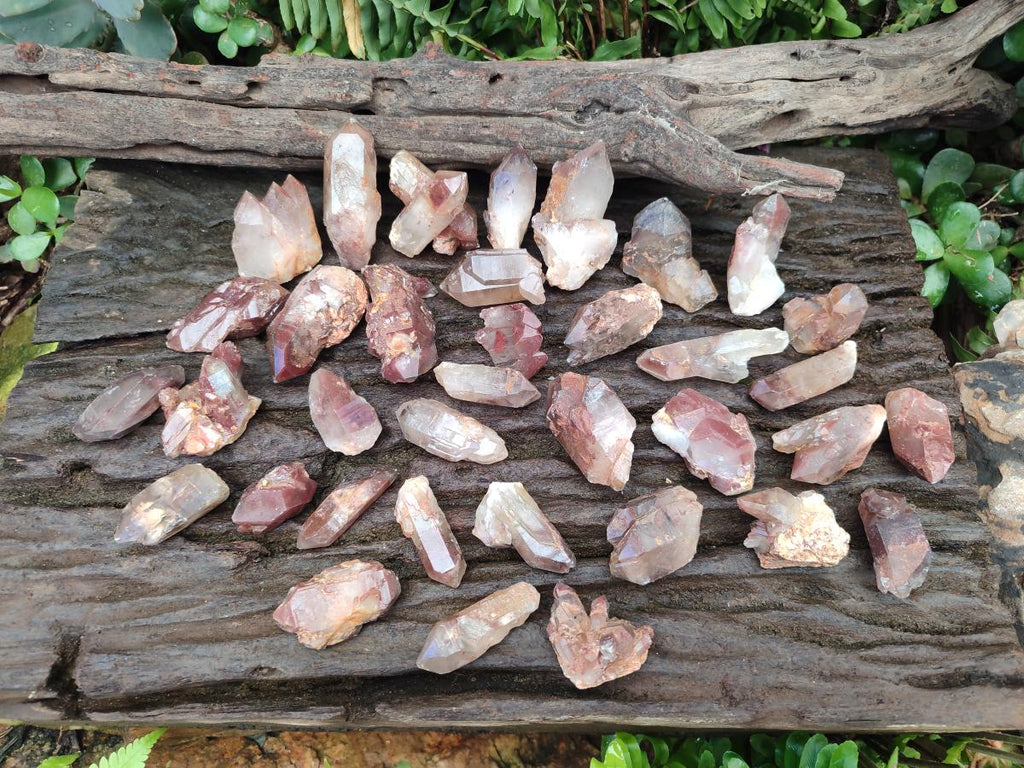Natural Red Hematoid Quartz Single Crystals x 70 From Karoi, Zimbabwe - Toprock Gemstones and Minerals 