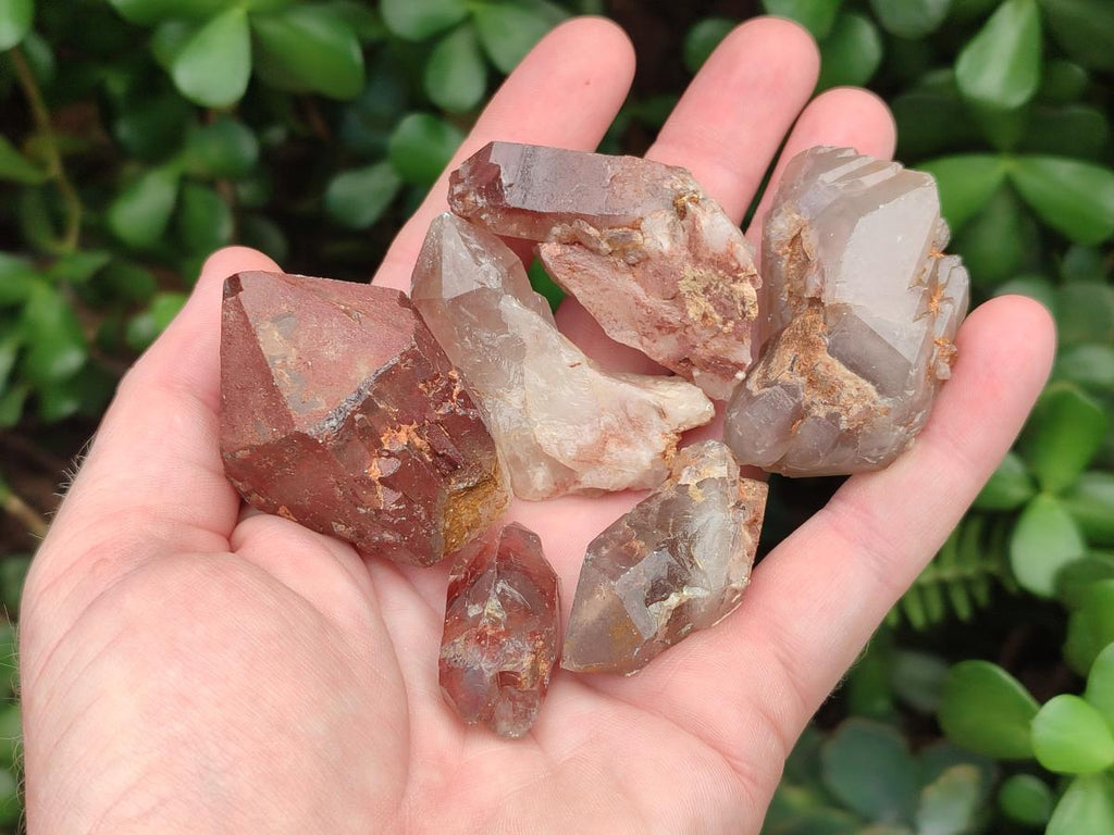 Natural Red Hematoid Quartz Single Crystals x 70 From Karoi, Zimbabwe - Toprock Gemstones and Minerals 