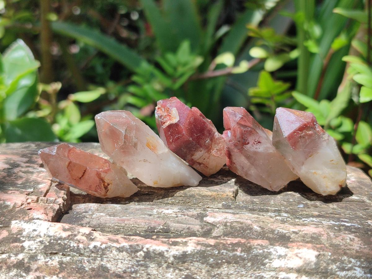 Natural Red Hematoid Quartz Single Crystals x 70 From Karoi, Zimbabwe - Toprock Gemstones and Minerals 