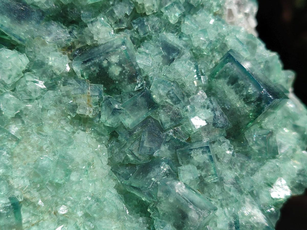 Natural Large Cabinet Size Cubic Green Fluorite Cluster Specimen x 1 From Mandrosonoro, Madagascar
