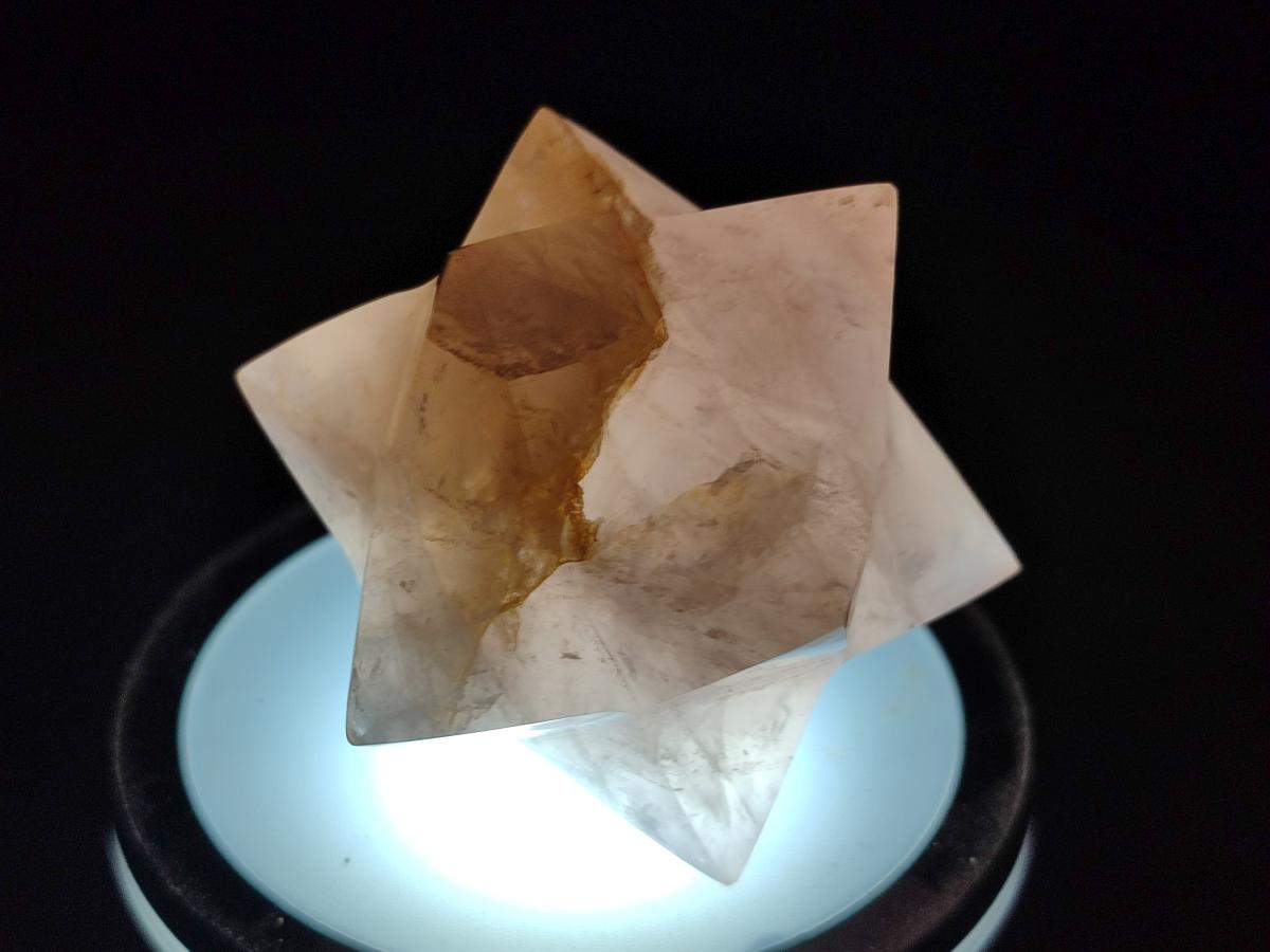 Hand Made Gemmy Rose Quartz Merkabah x 3 From Madagascar - Toprock Gemstones and Minerals 