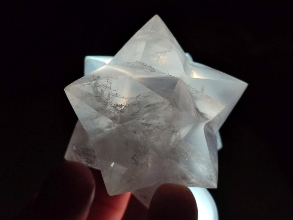 Hand Made Gemmy Rose Quartz Merkabah x 3 From Madagascar - Toprock Gemstones and Minerals 