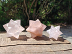 Hand Made Gemmy Rose Quartz Merkabah x 3 From Madagascar - Toprock Gemstones and Minerals 
