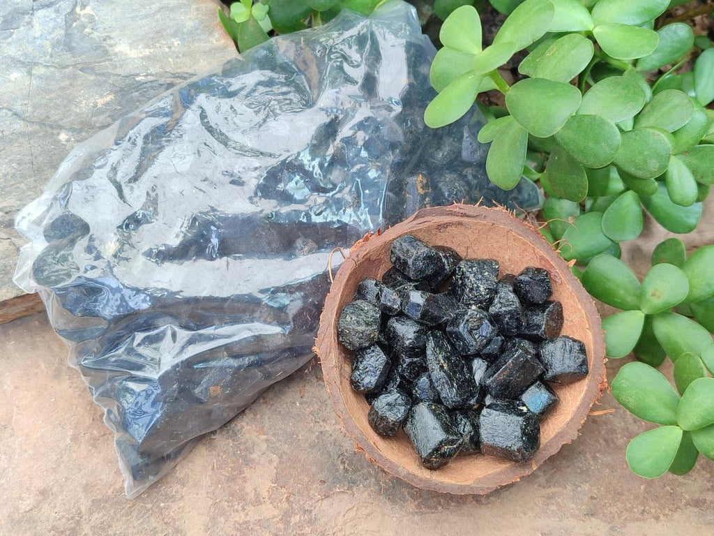 Natural Mini Schorl Black Tourmaline Crystals x 1,61 Kg Lot From Zimbabwe