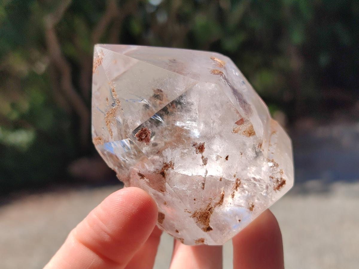 Polished Mixed Quartz Crystals with Inclusions x 6 From Madagascar - Toprock Gemstones and Minerals 