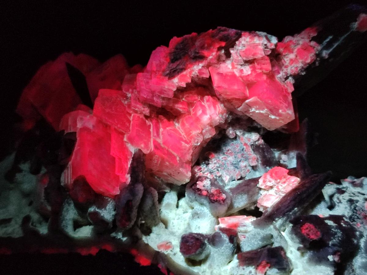 Natural Large Rhombohedral and Spearhead Calcite Specimen with Phosphorous Aragonite x 1 From Albert's Mountain, Lesotho