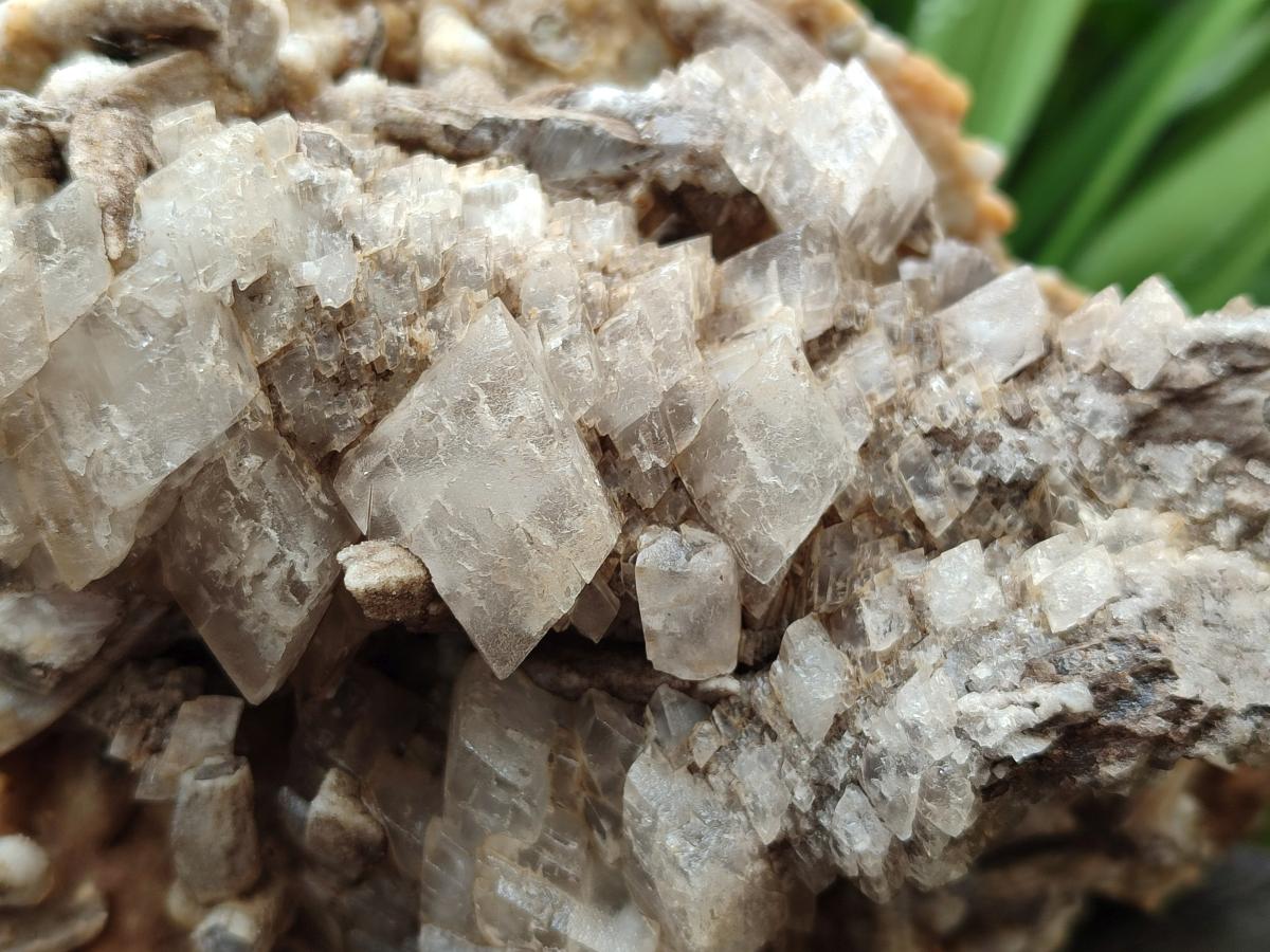 Natural Large Rhombohedral and Spearhead Calcite Specimen with Phosphorous Aragonite x 1 From Albert's Mountain, Lesotho