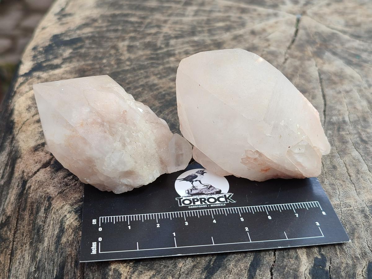 Natural Cascading Single Pineapple Quartz Crystals x 12 From Antsirabe, Madagascar