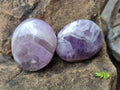 Polished Chevron Amethyst Galets x 20 From Madagascar