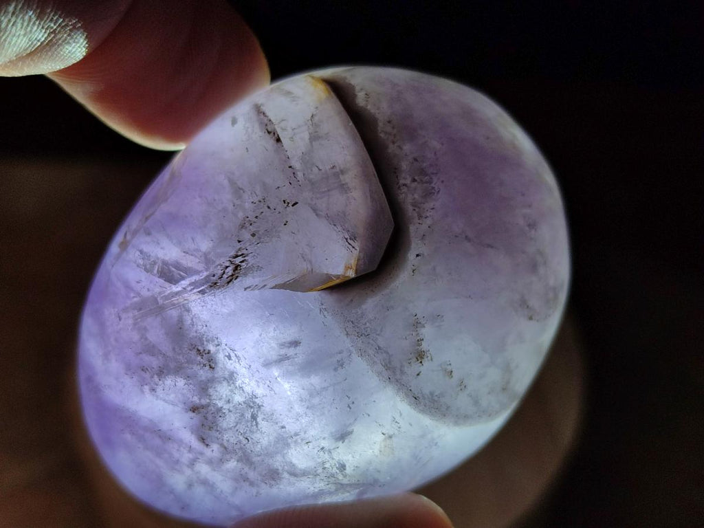 Polished Chevron Amethyst Galets x 20 From Madagascar