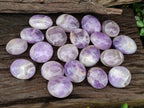Polished Chevron Amethyst Galets x 20 From Madagascar