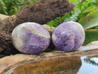 Polished Chevron Amethyst Galets x 20 From Madagascar