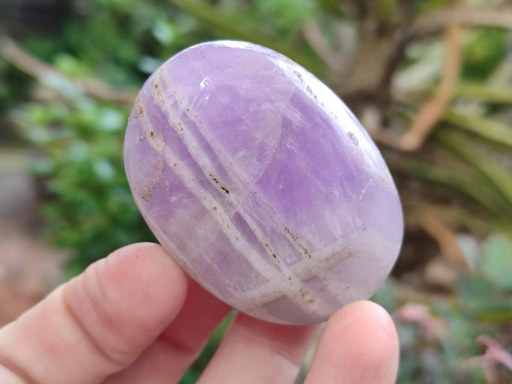 Polished Chevron Amethyst Galets x 20 From Madagascar