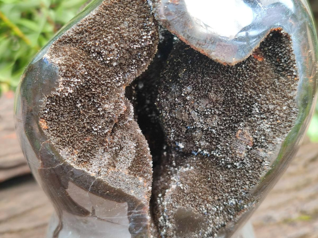 Polished and Natural Large Septerye Sauvage "Dragons Egg" Geode Standing Display Piece x 1 From Mahajanga, Madagascar