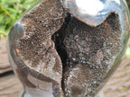 Polished and Natural Large Septerye Sauvage "Dragons Egg" Geode Standing Display Piece x 1 From Mahajanga, Madagascar