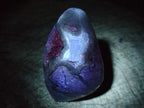 Polished and Natural Blue Lace Agate Standing Display Pieces x 3 From Nsanje, Malawi