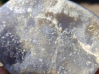 Polished and Natural Blue Lace Agate Standing Display Pieces x 3 From Nsanje, Malawi
