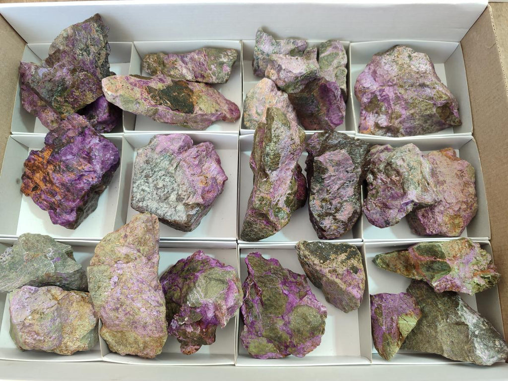 Natural Cobbed Stichtite Specimens x 26 From Barberton, South Africa