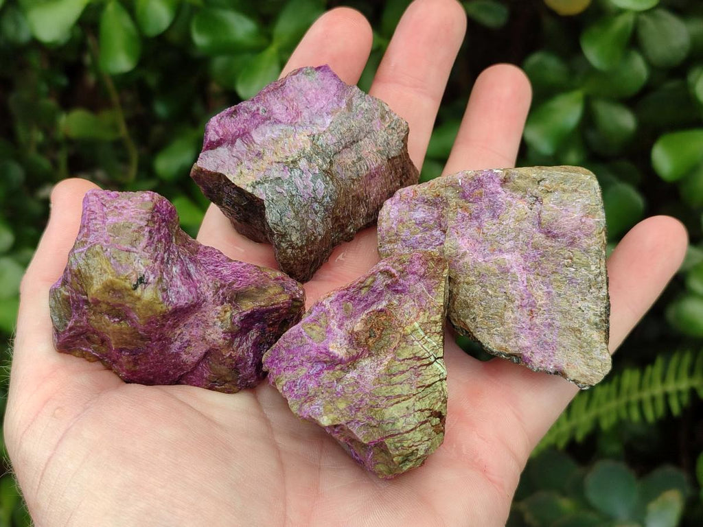 Natural Cobbed Stichtite Specimens x 26 From Barberton, South Africa