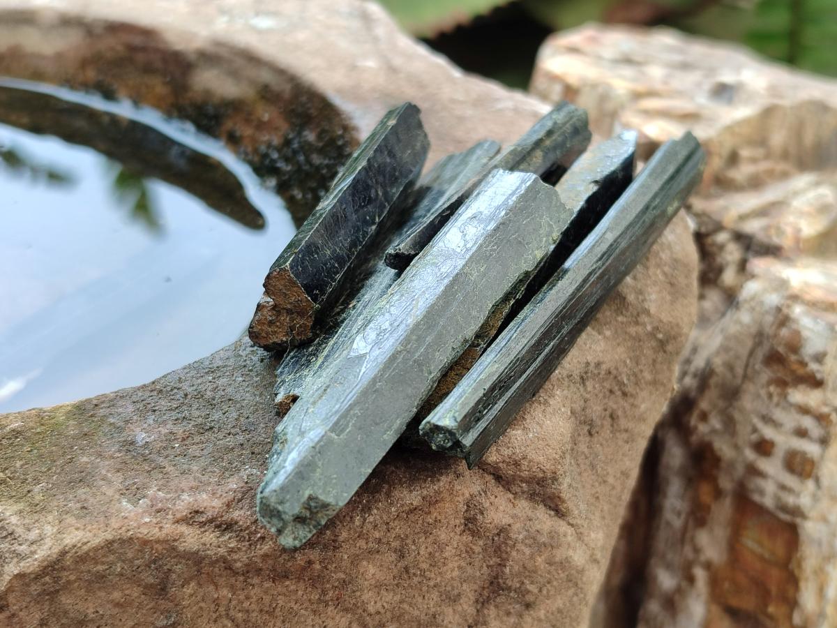 Natural Aegirine Crystals x 70 From Zomba, Malawi