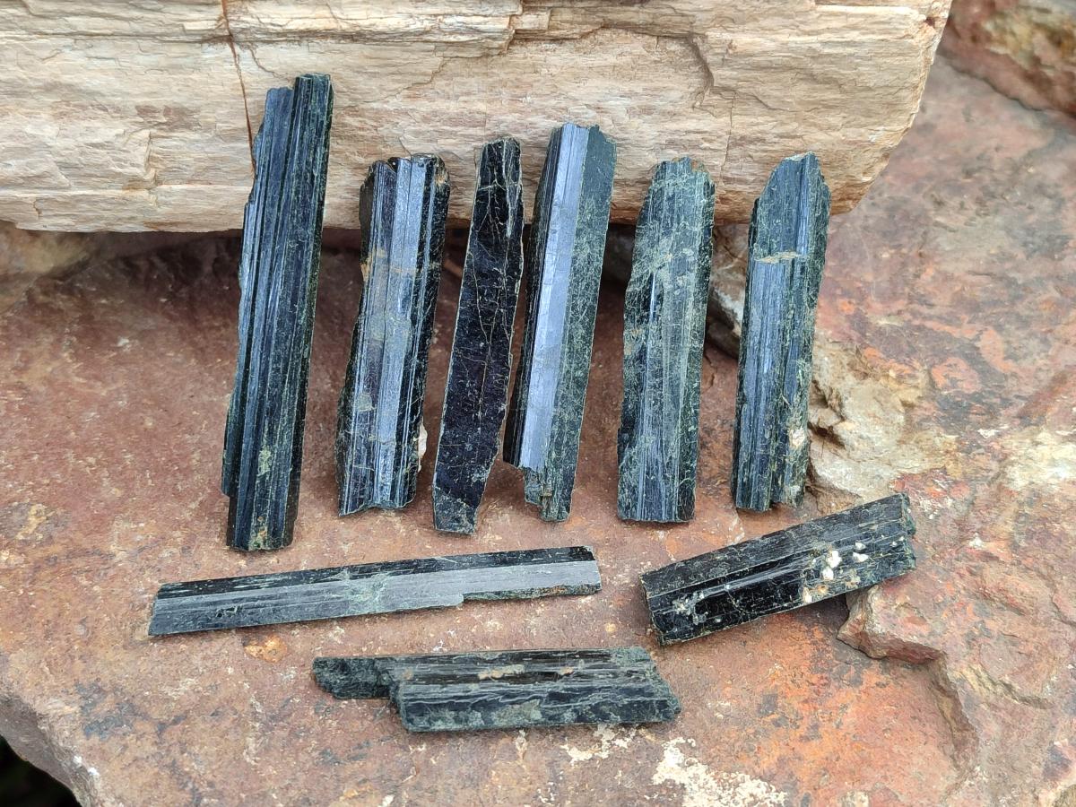 Natural Aegirine Crystals x 70 From Zomba, Malawi