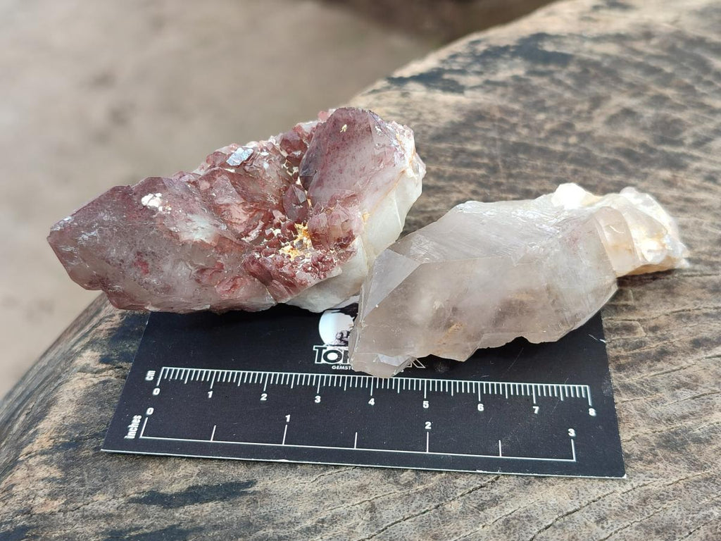 Natural Red Hematoid Quartz Crystals x 12 From Karoi, Zimbabwe