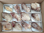 Natural Red Hematoid Quartz Crystals x 12 From Karoi, Zimbabwe