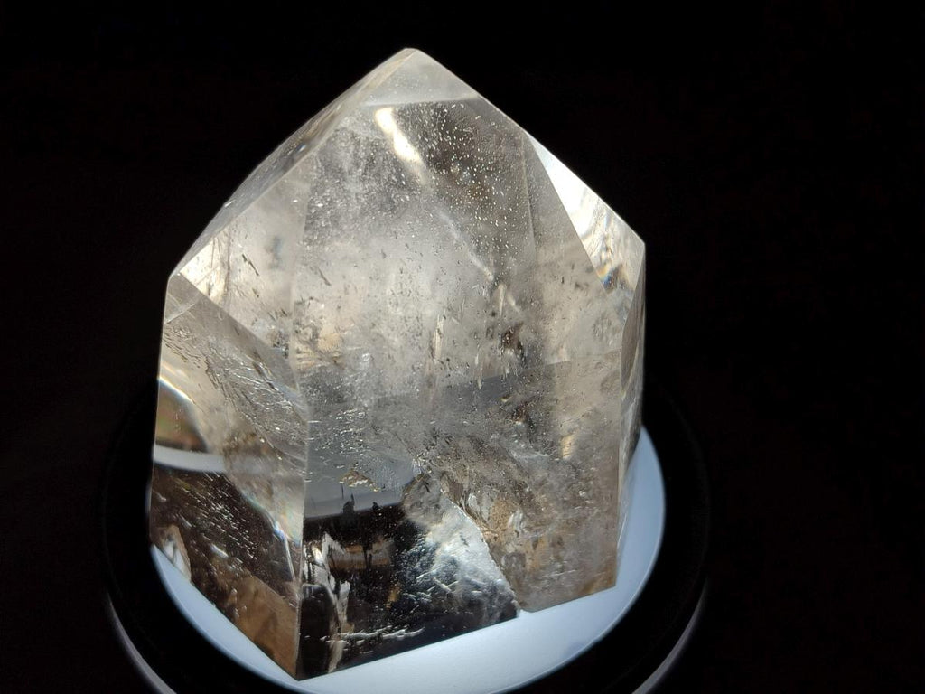 Polished Mix of Wispy Smokey Window Quartz Crystals x 4 From Madagascar