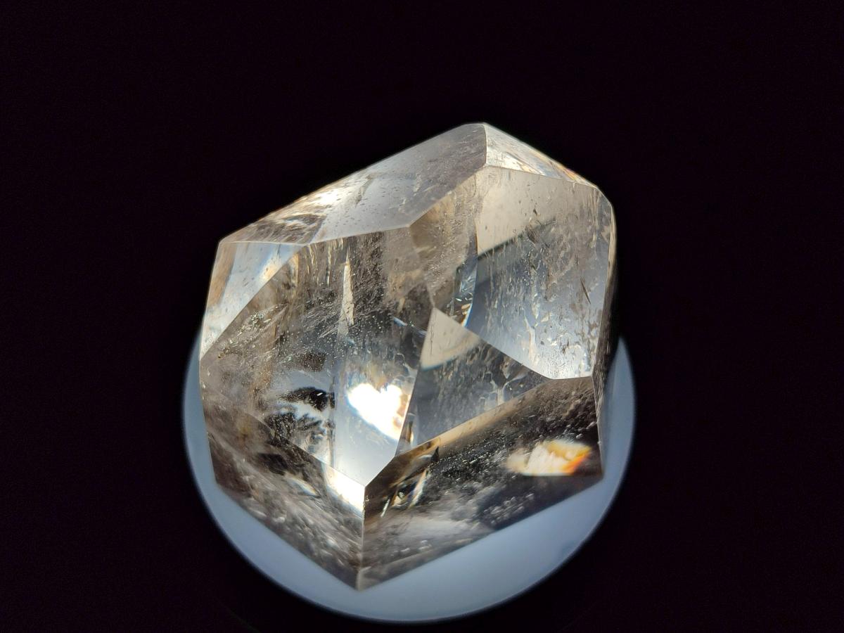 Polished Mix of Wispy Smokey Window Quartz Crystals x 4 From Madagascar