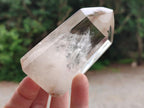 Polished Mix of Wispy Smokey Window Quartz Crystals x 4 From Madagascar