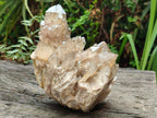 Natural Cascading White Phantom Smokey Luena Quartz Clusters x 2 From Luena, Congo - Toprock Gemstones and Minerals 