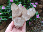 Natural Cascading White Phantom Smokey Luena Quartz Clusters x 2 From Luena, Congo - Toprock Gemstones and Minerals 