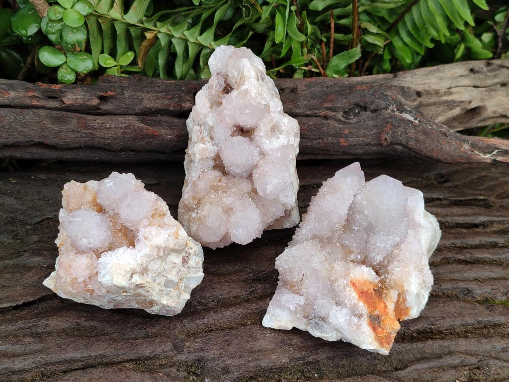 Natural Lilac Spirit Amethyst Clusters x 3 From Boekenhouthoek, South Africa