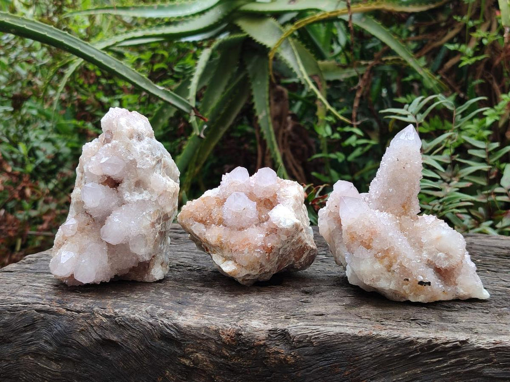 Natural Lilac Spirit Amethyst Clusters x 3 From Boekenhouthoek, South Africa