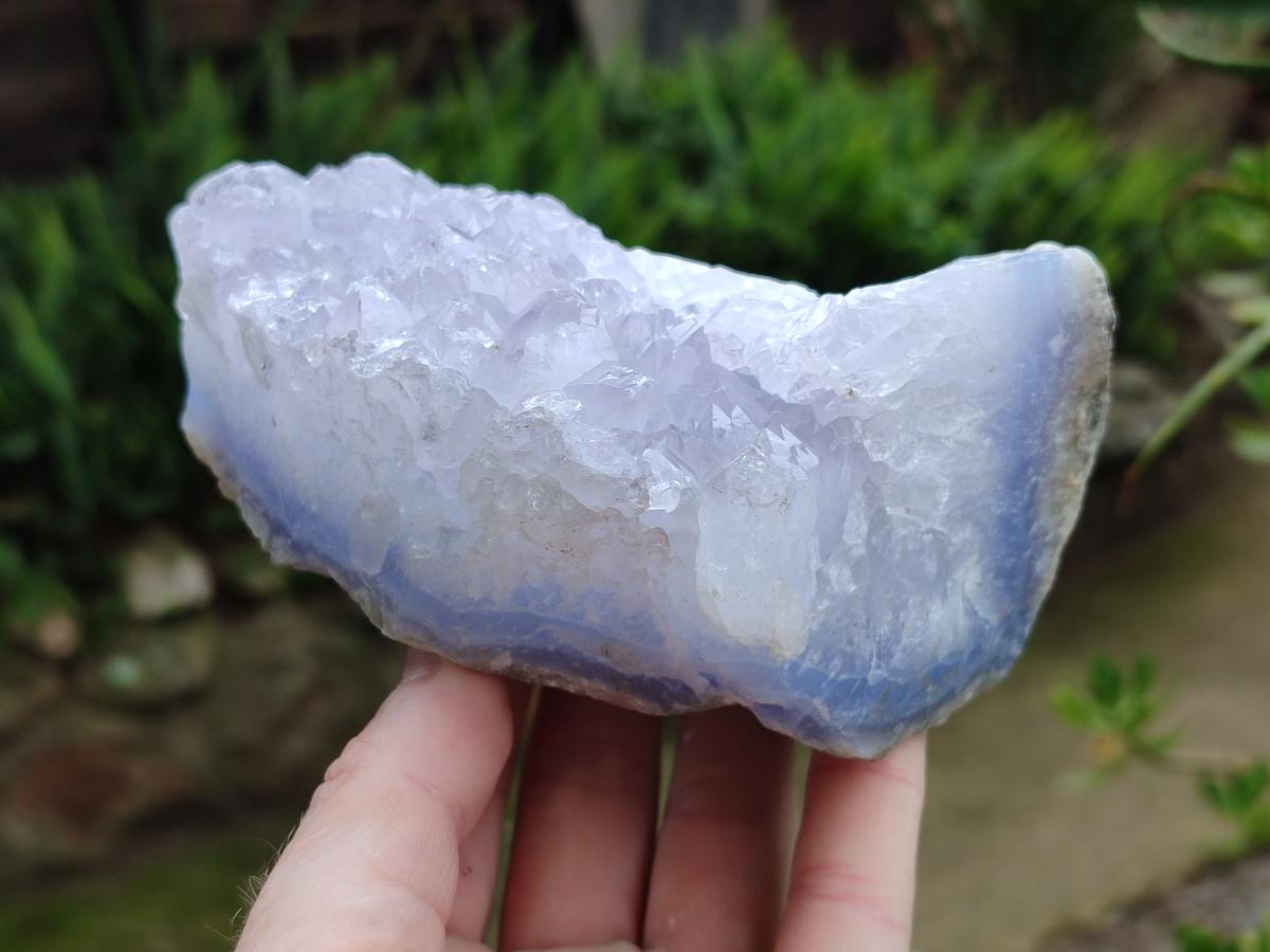 Natural Blue Lace Agate Specimens x 4 From Nsanje, Malawi - Toprock Gemstones and Minerals 