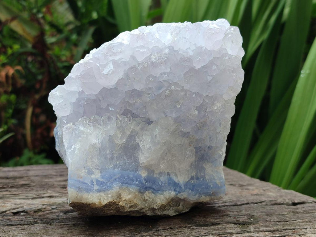 Natural Blue Lace Agate Specimens x 4 From Nsanje, Malawi - Toprock Gemstones and Minerals 