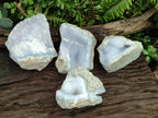 Natural Blue Lace Agate Specimens x 4 From Nsanje, Malawi - Toprock Gemstones and Minerals 