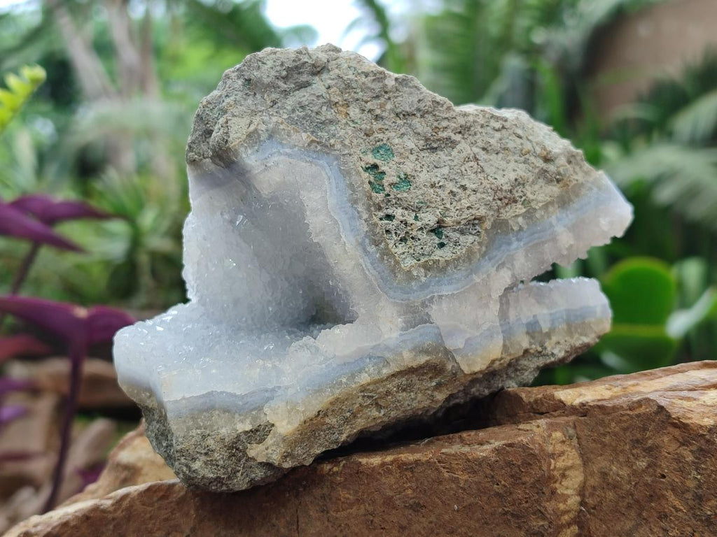 Natural Blue Lace Agate Specimens x 4 From Nsanje, Malawi - Toprock Gemstones and Minerals 
