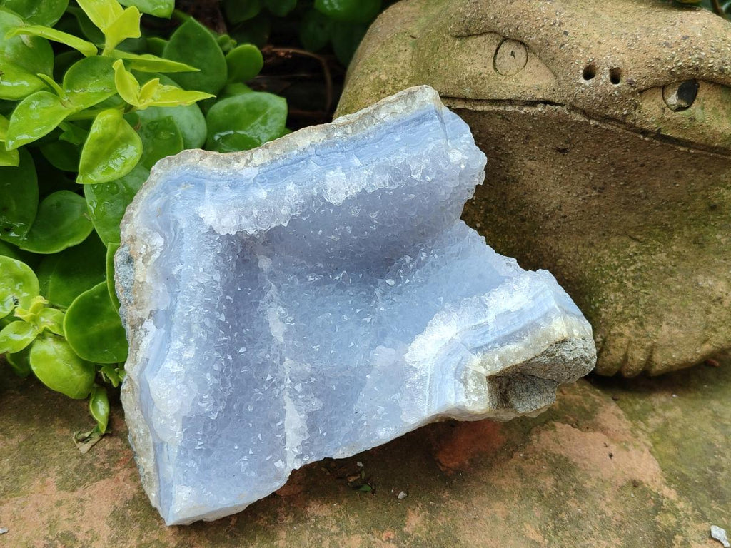 Natural Blue Lace Agate Specimens x 4 From Nsanje, Malawi - Toprock Gemstones and Minerals 