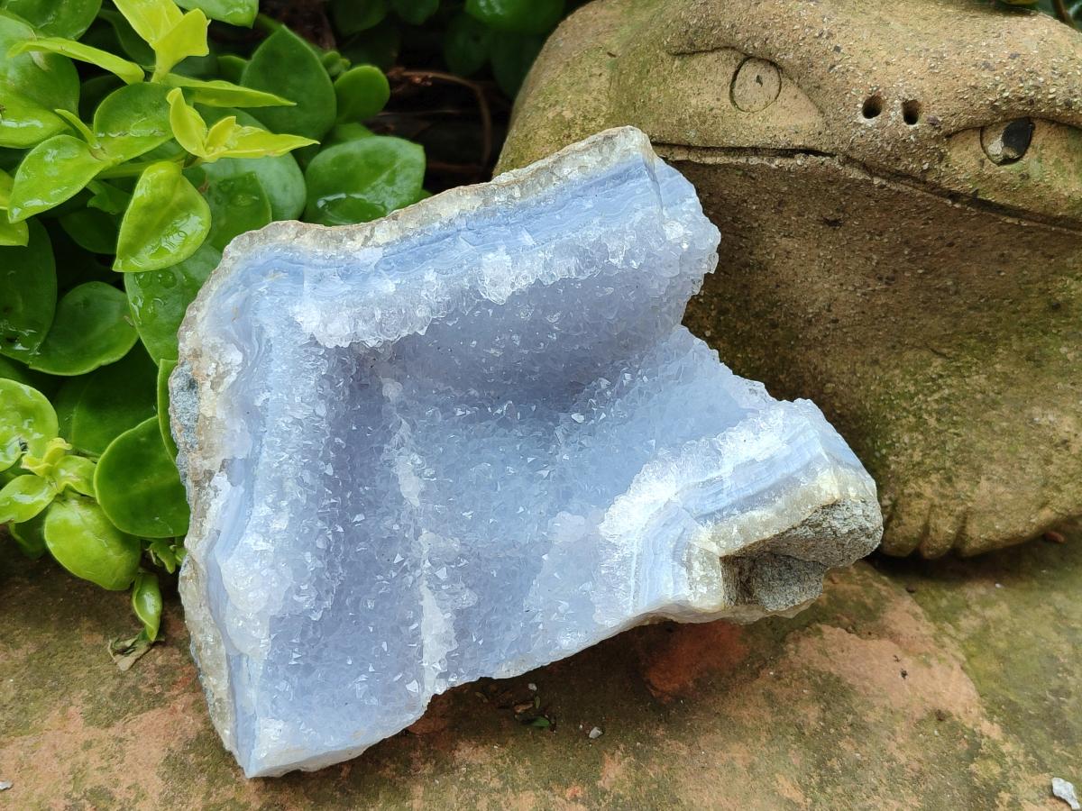 Natural Blue Lace Agate Specimens x 4 From Nsanje, Malawi - Toprock Gemstones and Minerals 