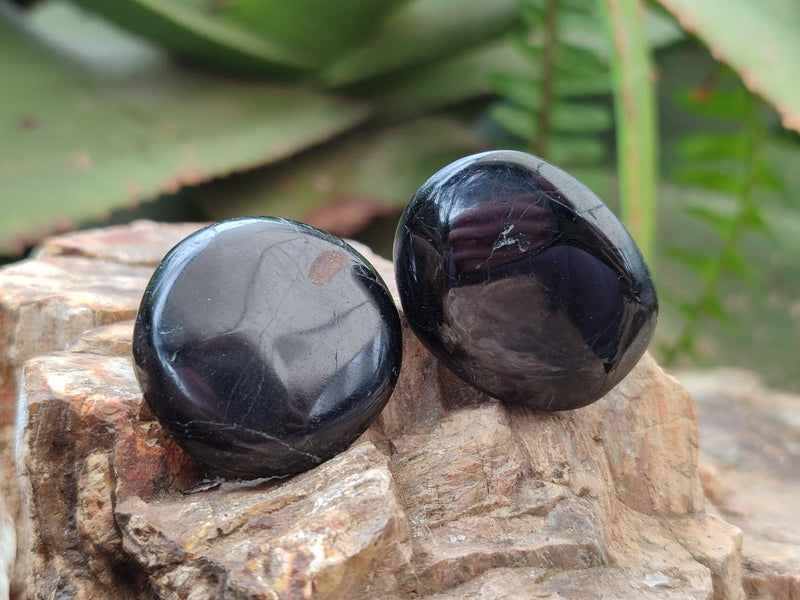 Polished Mini Black Tourmaline Free Forms x 35 From Madagascar - Toprock Gemstones and Minerals 