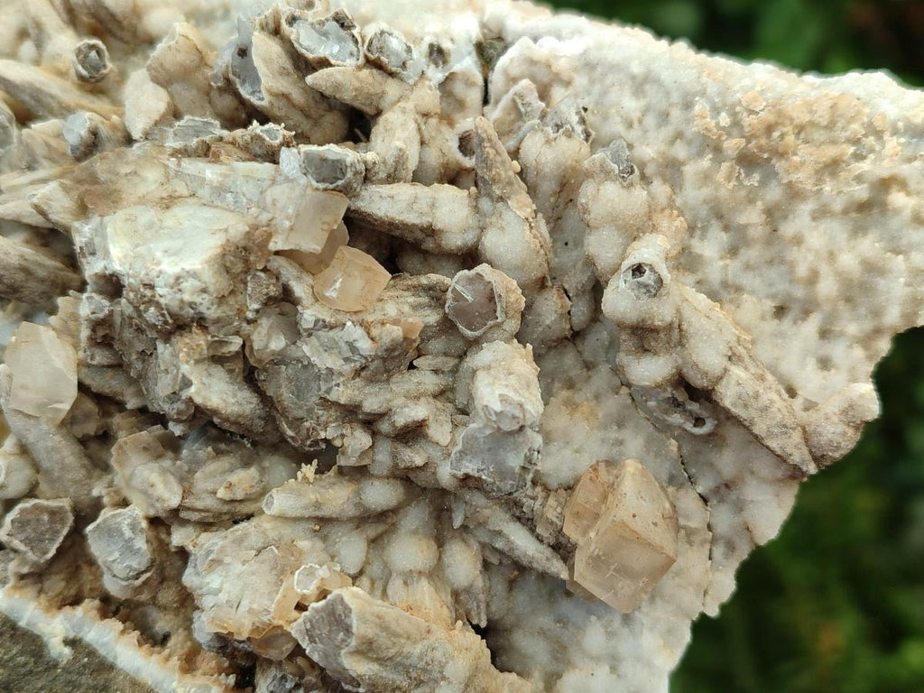 Natural Large Rhombohedral and Spearhead Calcite Specimen with Phosphorus Aragonite x 1 From Albert's Mountain, Lesotho - Toprock Gemstones and Minerals 